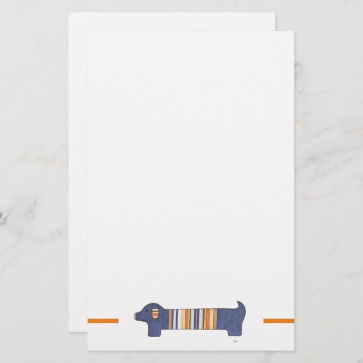 Fun Stationery - Dachshund #1 Briefpapier (Voorkant / Achterkant)