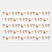 Fun Stick Figuur Gift Wrap Inpakpapier Vel (Voorkant)