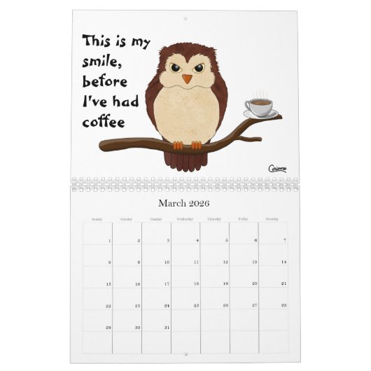 Fun Sticker-Design - Gemiddelde agenda Kalender (Mar 2026)