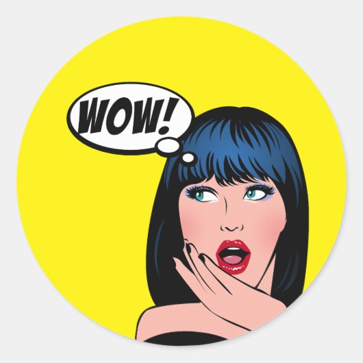 Fun sticker in pop art style (Voorkant)