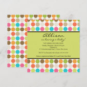 FUN Stippen GREEN Baby Girl of Boy Shower Kaart (Voorkant / Achterkant)