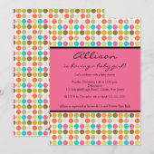 FUN Stippen PINK Baby Girl Shower Kaart (Voorkant / Achterkant)