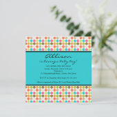 FUN Stippen TURQUOISE Baby Girl of Boy Shower Kaart (Staand voorkant)