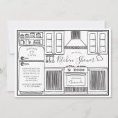 Fun Stock De Keuken Douche Uitnodigingen (Voorkant)