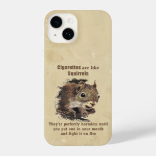 Fun stopt Motivatie Quote Squirrel tegen roken iPhone 14 Hoesje