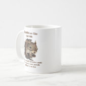 Fun stopt Motivatie Quote Squirrel tegen roken Koffiemok (Voorkant links)