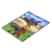Fun Stormy Sky Parrot en Butterfly Notitieboek (Linkerzijde)