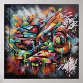 Fun Street Graffiti Word Art Poster voor je muren (Voorkant)