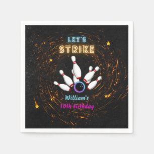 Fun Strike coole blauwe sporten Bowling 10e verjaa Servet
