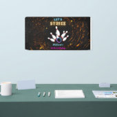 Fun Strike coole blauwe sporten Bowling 10e verjaa Spandoek (Beurs)