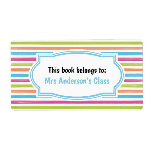 Fun Stripe Dit boek behoort tot de klasse boekplaa Etiket (Voorkant)