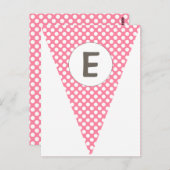 Fun Stripe en Polka Dot vlag Bunting Briefkaart (Voorkant / Achterkant)