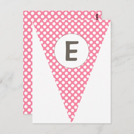 Fun Stripe en Polka Dot vlag Bunting Briefkaart (Voorkant / Achterkant)