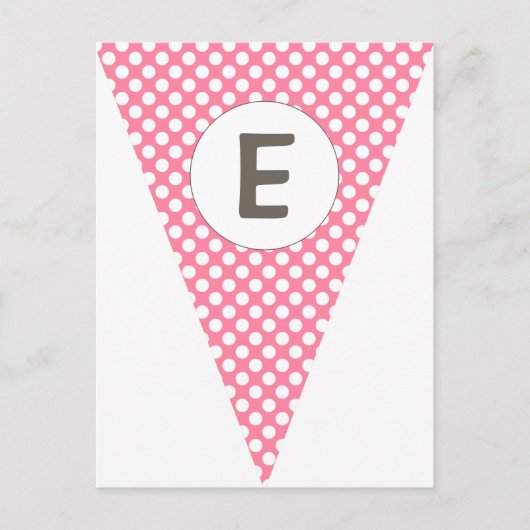 Fun Stripe en Polka Dot vlag Bunting Briefkaart (Voorkant)