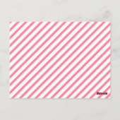 Fun Stripe Hot Pink  vlag Bunting Briefkaart (Achterkant)