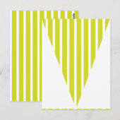 Fun Stripe Lime Green Colorful Flag Bunting Briefkaart (Voorkant / Achterkant)