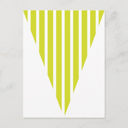 Fun Stripe Lime Green Colorful Flag Bunting Briefkaart (Voorkant)