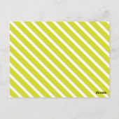 Fun Stripe Lime Green  Flag Bunting Briefkaart (Achterkant)