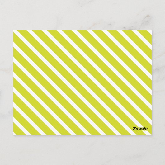 Fun Stripe Lime Green  Flag Bunting Briefkaart (Achterkant)
