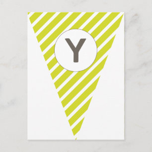 Fun Stripe Lime Green  Flag Bunting Briefkaart