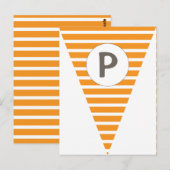 Fun Stripe Oranje  vlag Bunting Briefkaart (Voorkant / Achterkant)