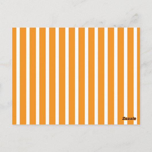 Fun Stripe Oranje  vlag Bunting Briefkaart (Achterkant)