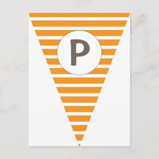 Fun Stripe Oranje  vlag Bunting Briefkaart (Voorkant)
