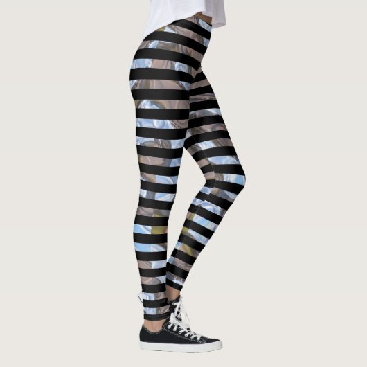 Fun Stripe Pipster Uniek Koel Patroon Leggings (Rechts)