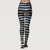 Fun Stripe Pipster Uniek Koel Patroon Leggings (Achterkant)