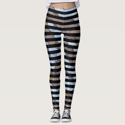 Fun Stripe Pipster Uniek Koel Patroon Leggings (Voorkant)