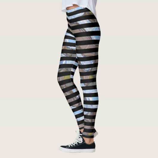 Fun Stripe Pipster Uniek Koel Patroon Leggings (Links)
