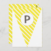 Fun Stripe Yellow  vlag Bunting Briefkaart (Voorkant / Achterkant)