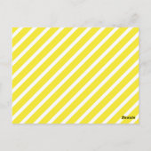 Fun Stripe Yellow  vlag Bunting Briefkaart (Achterkant)