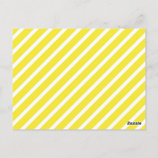 Fun Stripe Yellow  vlag Bunting Briefkaart (Achterkant)