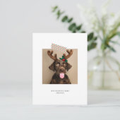 Fun Striped Tape-kerstfoto (briefkaart terug) Briefkaart (Staand voorkant)