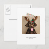 Fun Striped Tape-kerstfoto (briefkaart terug) Briefkaart (Voorkant / Achterkant)