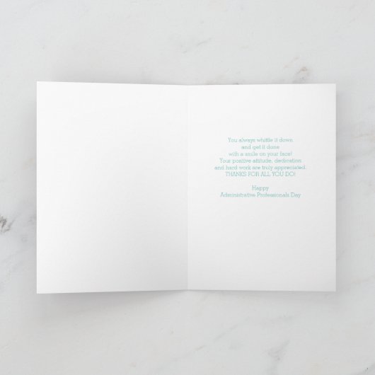 Fun Stripes Dag voor Administratieve Professionals Kaart (Binnen)