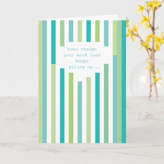 Fun Stripes Dag voor Administratieve Professionals Kaart (Gele Bloem)