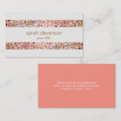 Fun Stripes Kleurrijke Glitter Look Visitekaartje  (Voorkant / Achterkant)