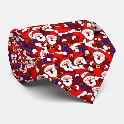 Fun stropdas kerstkerstontwerp (Opgerold)