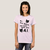 Fun Style Anti Artifical Intelligence Design T-shirt (Voorkant volledig)