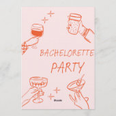 Fun & Stylish Bachelorette Weekend Invitation Kaart (Achterkant)
