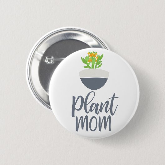Fun Succulent Kalanchoe Plant Mam Design Ronde Button 5,7 Cm (Voorkant /achterkant)