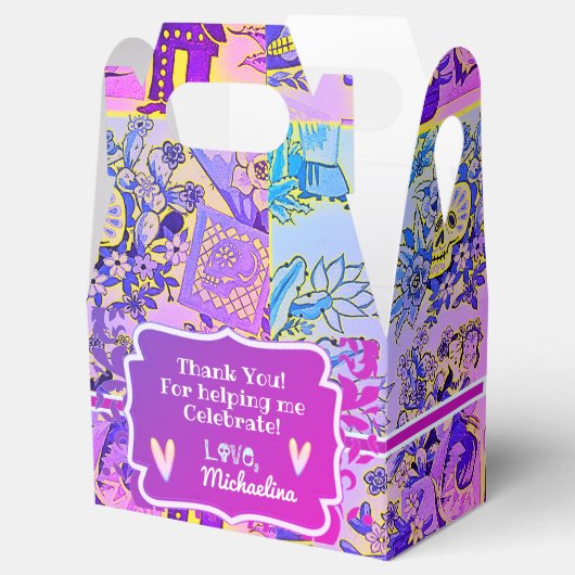 Fun Sugar Skulls Hispanic Fiesta Indigo Violet Bedankdoosjes (Geopend)