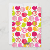 Fun Summer Apples Custom Colours Birthday Party Kaart (Achterkant)