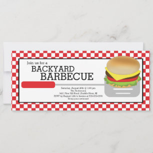 Fun Summer BBQ Party Invitation Kaart