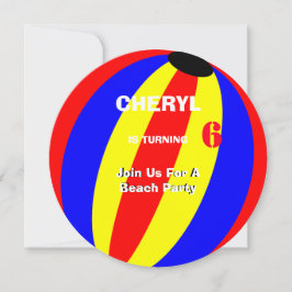 Fun Summer Beach Ball gepersonaliseerd Kaart