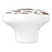 Fun Summer Beach Illustraties Keramische Knop (Zijkant)