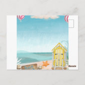 Fun Summer Beach Verjaardagsfeestuitnodiging Briefkaart (Achterkant)