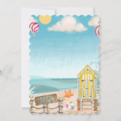 Fun Summer Beach Verjaardagsfeestuitnodiging Kaart (Achterkant)